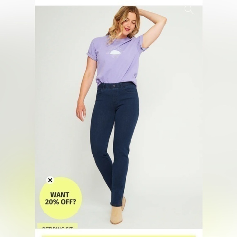 Betabrand Straight Leg Yoga Jeans in Indigo Blue